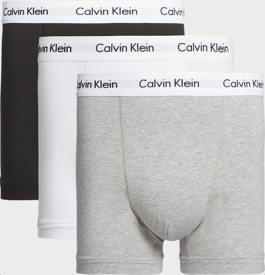 CALVIN KLEIN UNDERWEAR TRUNK 3PK Black/White/Grey - Dale