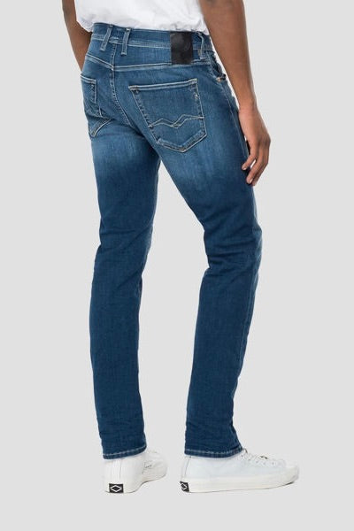 REPLAY Anbass Hyperflex Jeans Dark Blue - Dale
