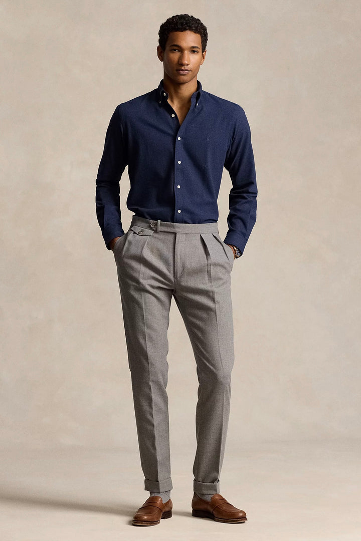 POLO RALPH LAUREN Custom Fit Performance Twill Shirt Navy Heather - Dale