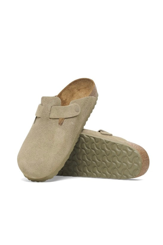 BIRKENSTOCK Boston Suede Leather Faded Khaki - Dale