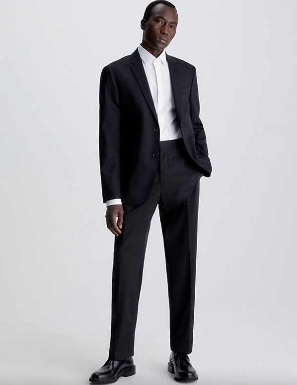 CALVIN KLEIN - STRETCH WOOL SLIM SUIT BLAZER - Dale