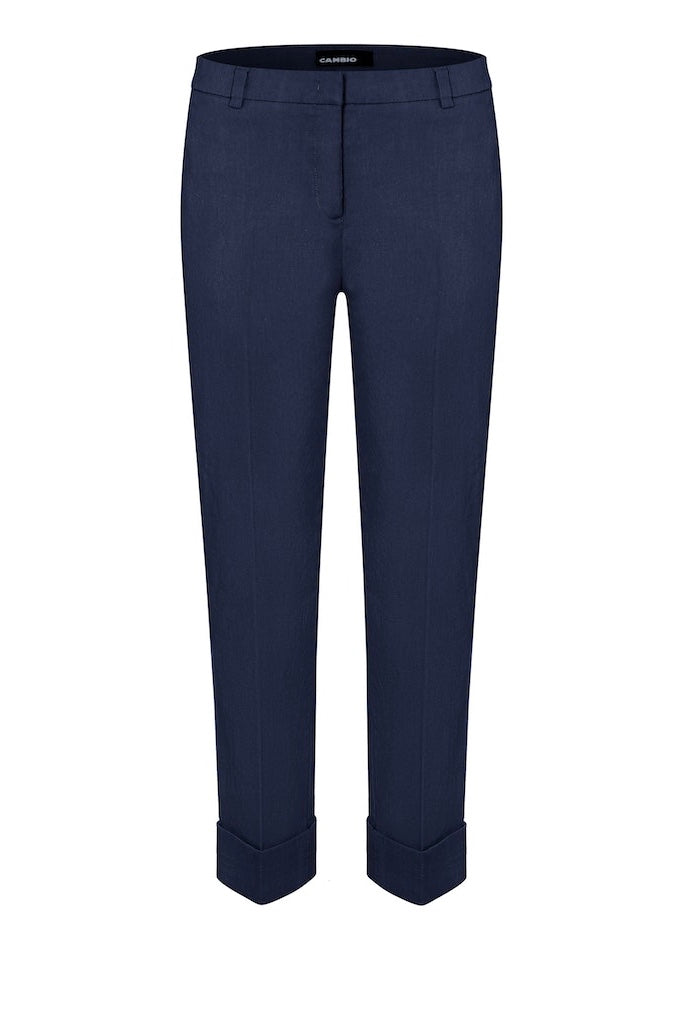 CAMBIO Krystal Linen Pants Blue/Black - Dale