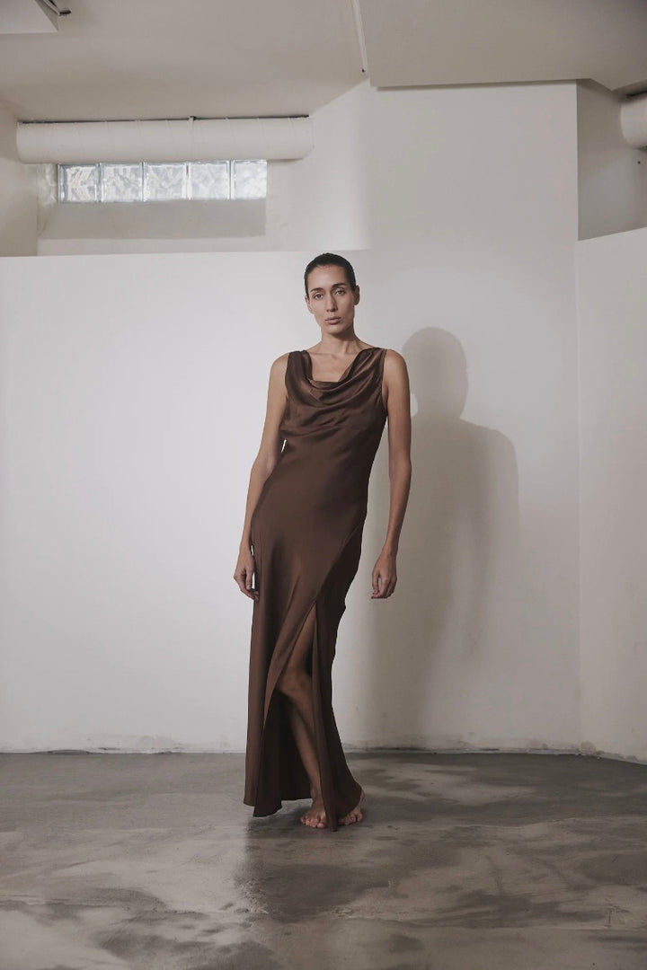 ENVELOPE 1976 Cameron Dress Mocca - Dale