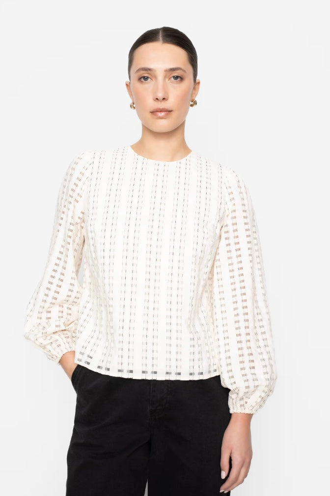 CAMILLA PIHL Rina Blouse Cream Check - Dale