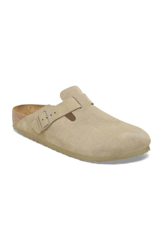 BIRKENSTOCK Boston Suede Leather Faded Khaki - Dale