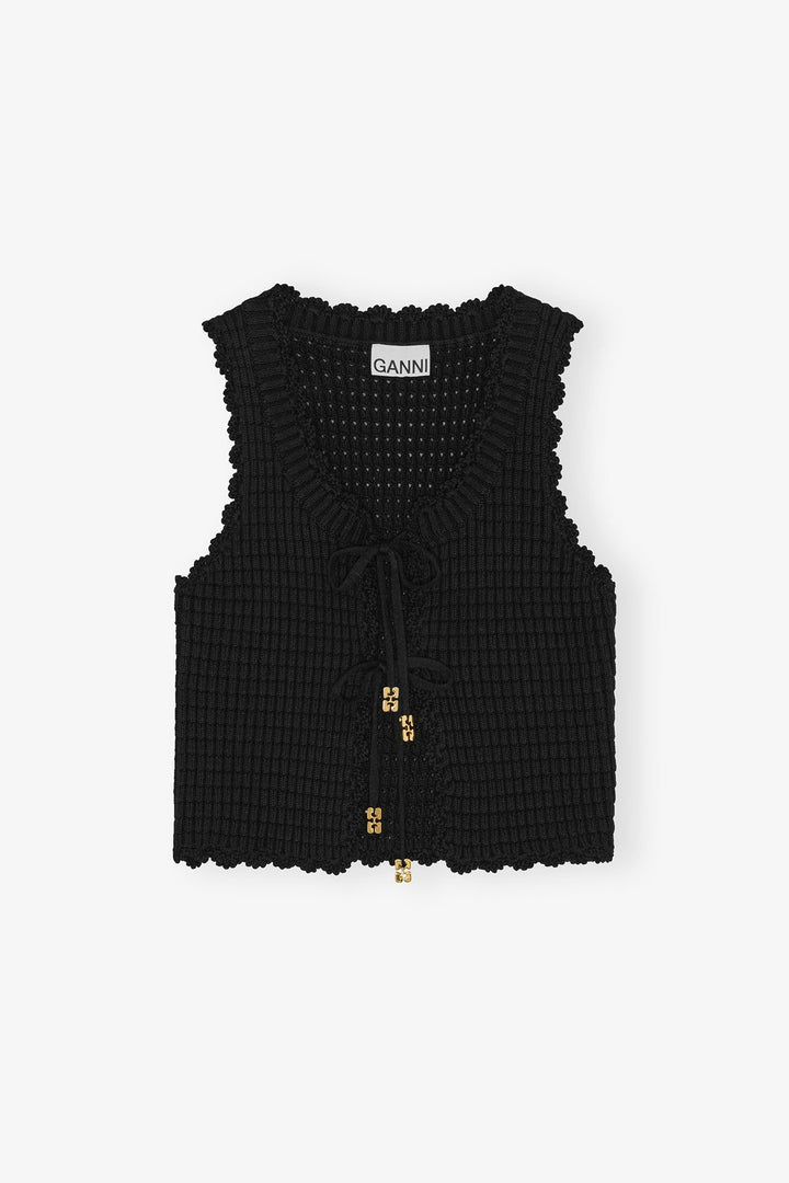 GANNI Textured Lace Top - Dale