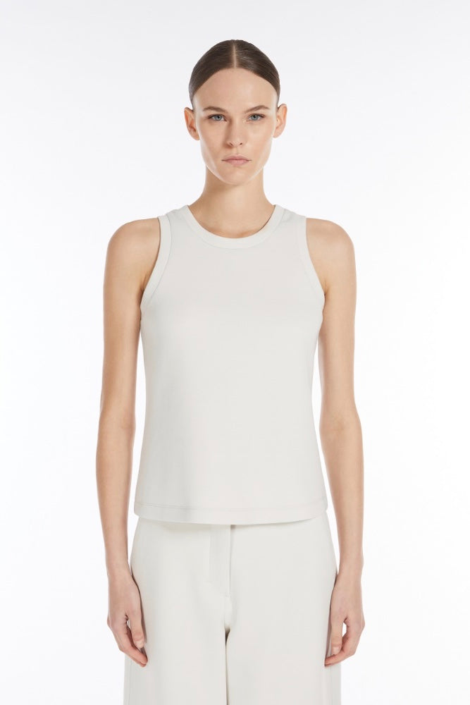 MAX MARA S' Carolina Scuba Jersey Top Ecru - Dale