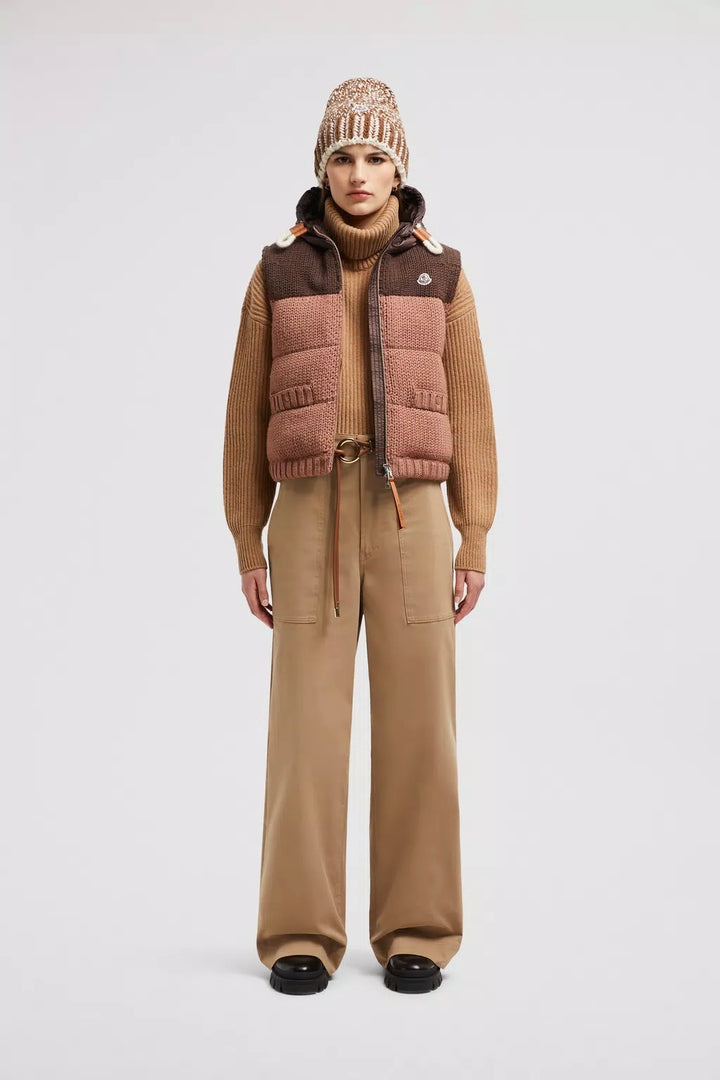 MONCLER Gabardine Trousers Beige - Dale