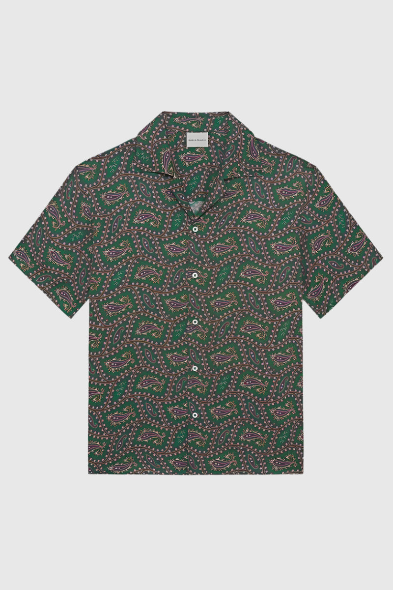 Drôle de Monsieur La Chemise Paisley Dark Green - Dale