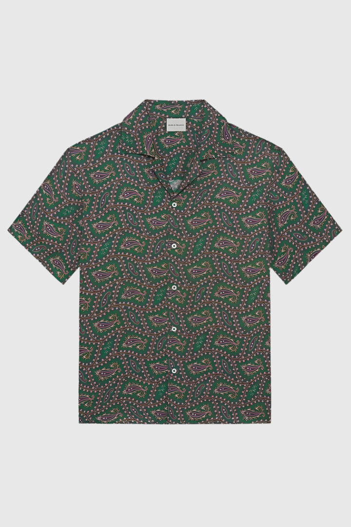 Drôle de Monsieur La Chemise Paisley Dark Green - Dale