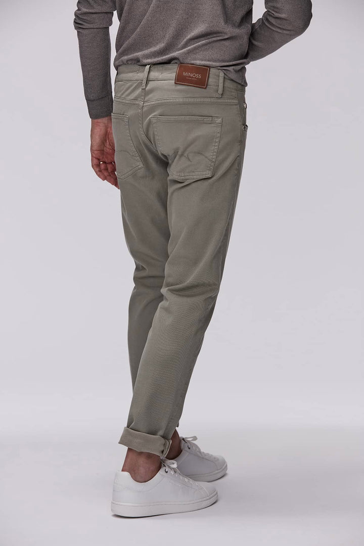 MINOSS 5-PKT CLYO STRETCH DUSTY GREEN - Dale