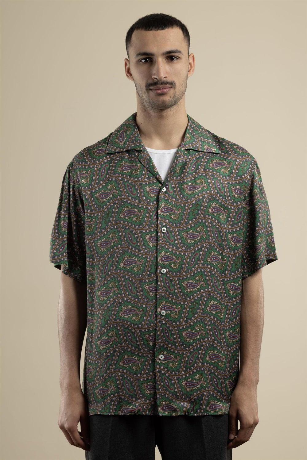 Drôle de Monsieur La Chemise Paisley Dark Green - Dale
