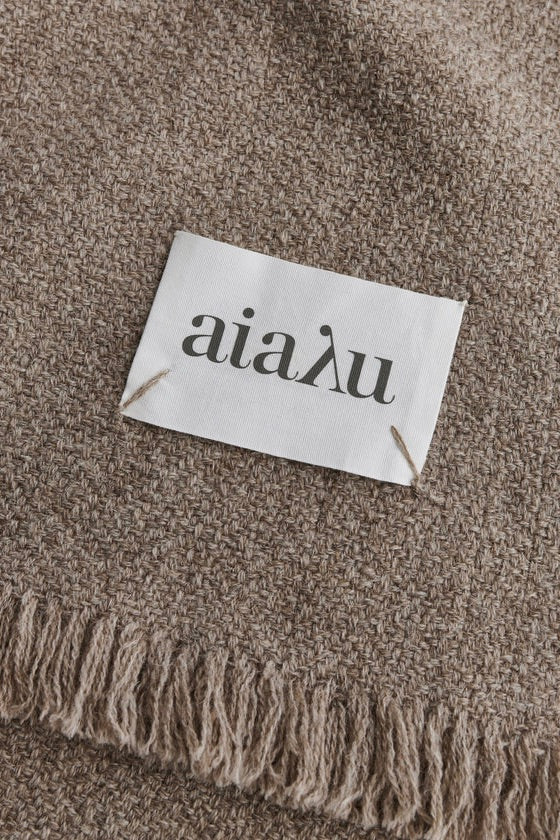 AIAYU Haya Wool Throw Pure Soil 150 x 180 - Dale