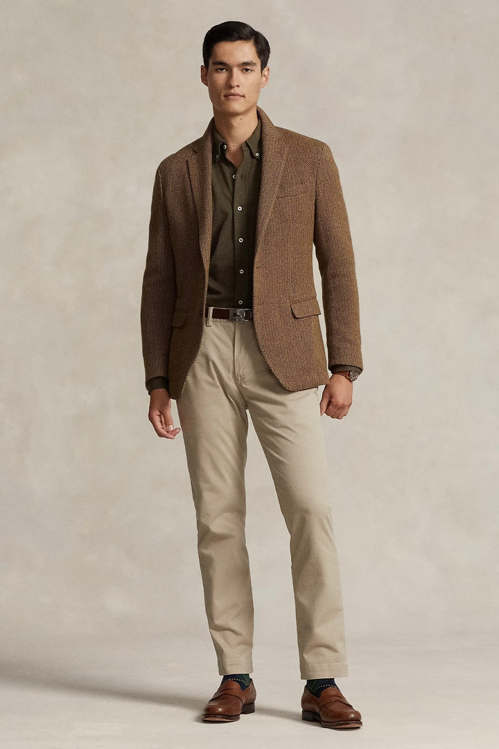POLO RALPH LAUREN Featherweight Mesh Shirt Olive Heather - Dale
