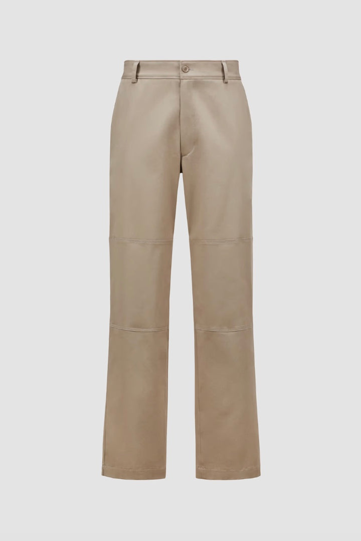 MONCLER Cotton Gabardine Trousers Light Beige - Dale
