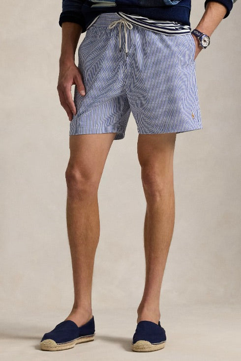 POLO RALPH LAUREN Traveller Swimming Trunk Cruise Royal Seersucker - Dale