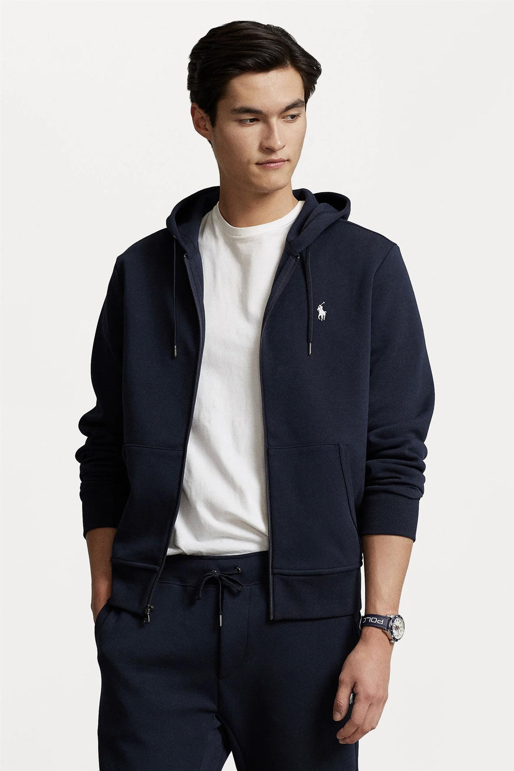 POLO RALPH LAUREN Double-Knit Full-Zip Hoodie Aviator Navy - Dale