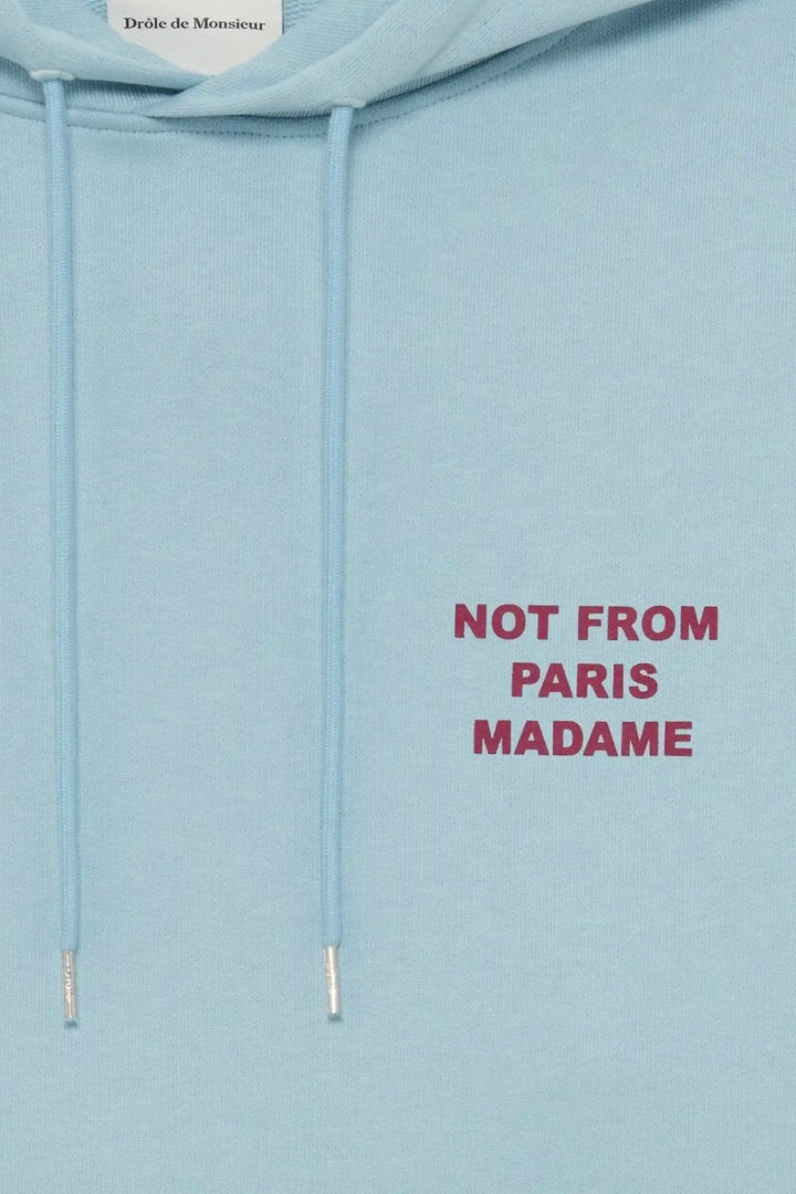 Drôle de Monsieur Le Hoodie Slogan Light Blue - Dale