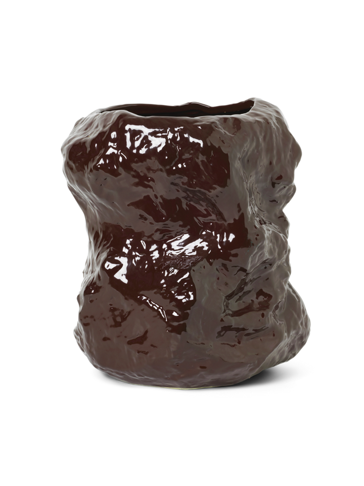 ferm LIVING TUCK VASE BROWN - Dale