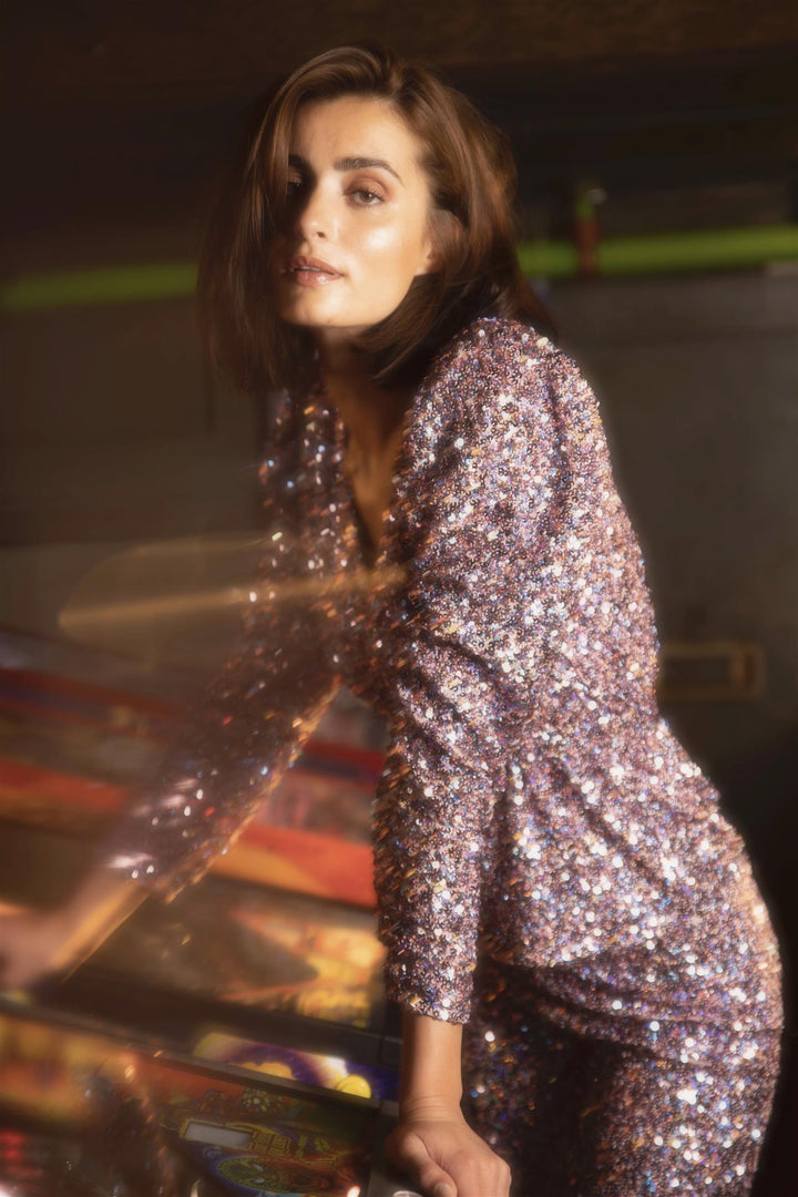 CAMILLA PIHL SCARLETT SEQUIN TOP - Dale