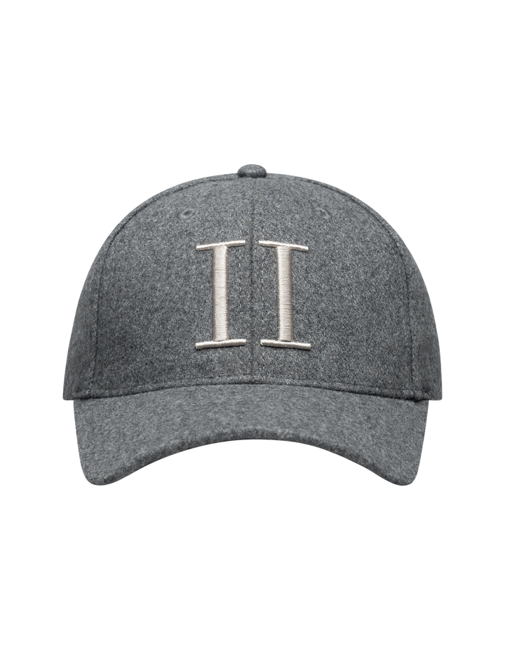 LES DEUX Encore Wool Baseball Cap Light Grey Melange - Dale