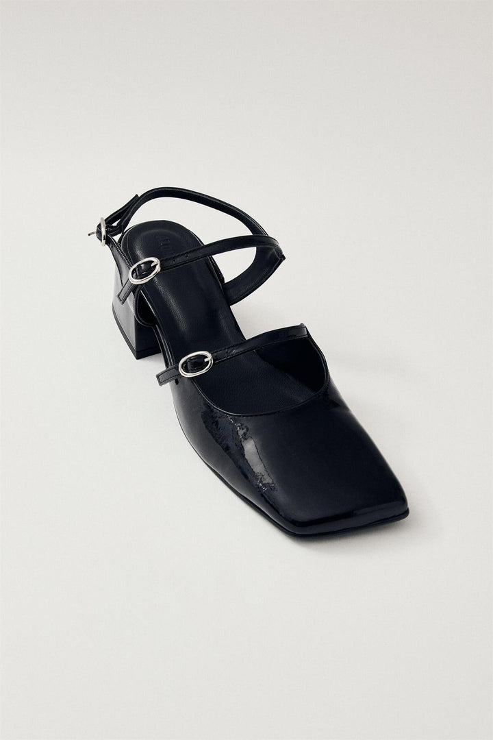 ALOHAS Withnee Onix Black Leather Pumps - Dale