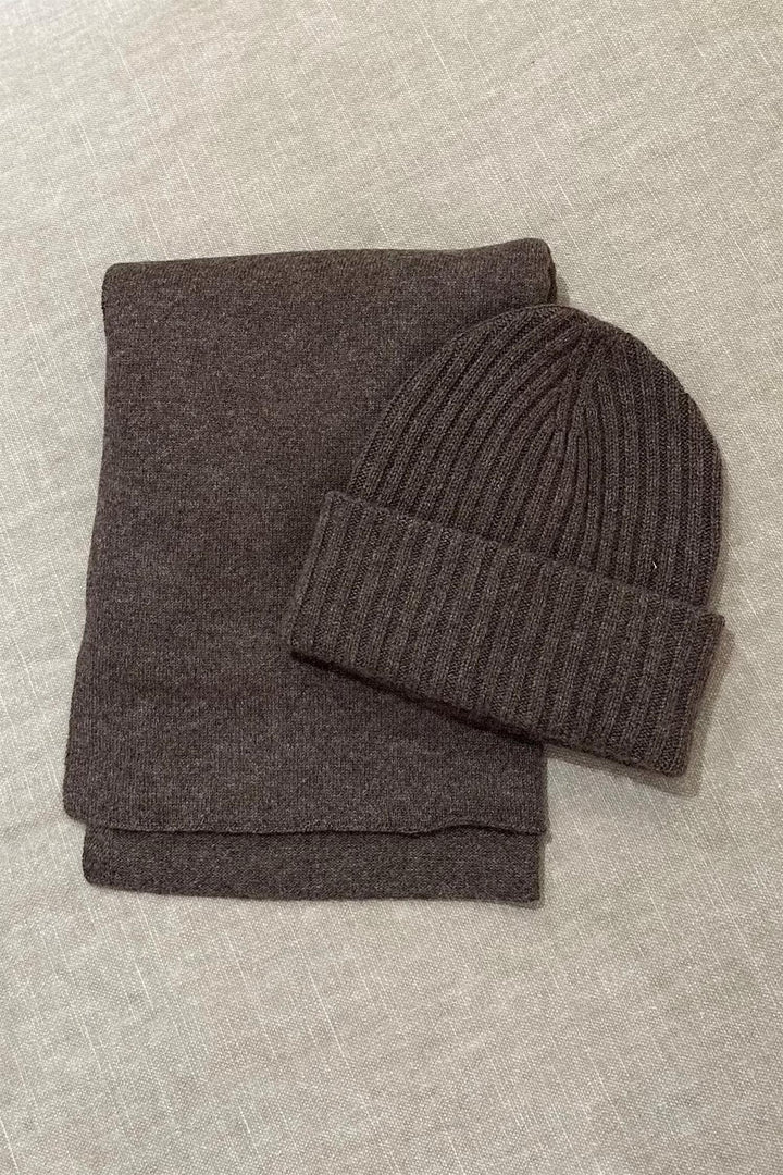 ALMA Cashmere Beanie Brown - Dale