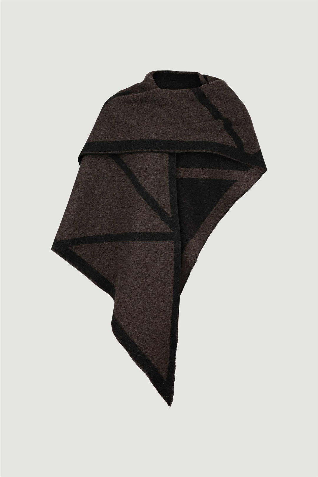 ENVELOPE 1976 Triangle Scarf Merino Tobacco/Black - Dale