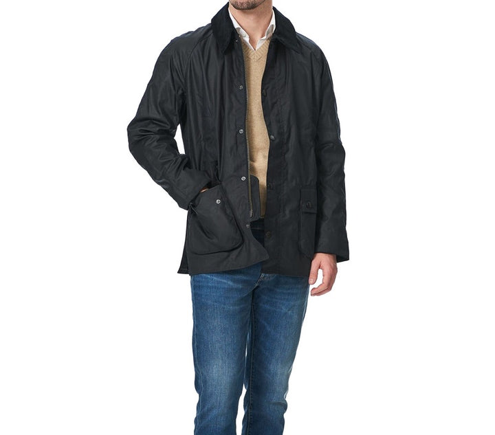 BARBOUR Ashby Waxed Jacket Navy - Dale