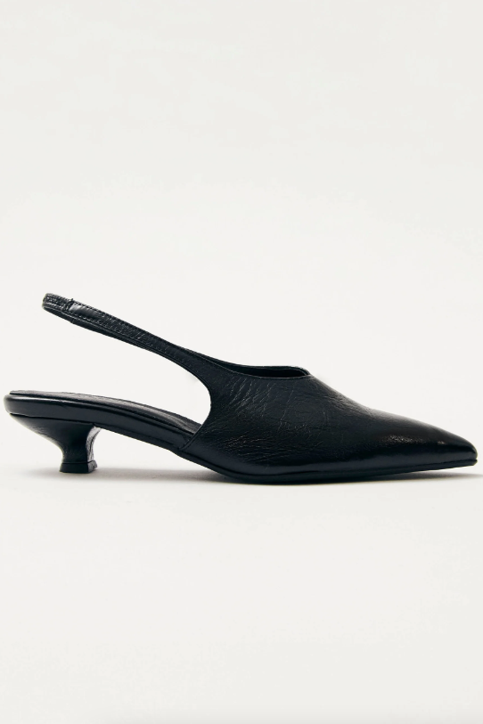 ALOHAS Eros Black Leather Pumps - Dale