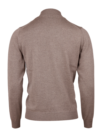 STENSTRÖMS Knitted Half Zip Merino Wool Light Brown - Dale