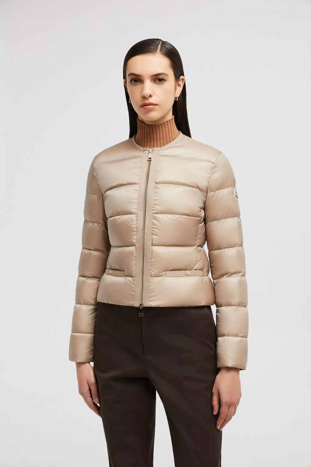 MONCLER Laurine Short Down Jacket Stone - Dale