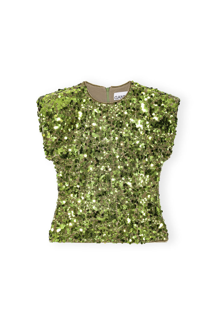 GANNI Velvet Sequins Blouse - Dale