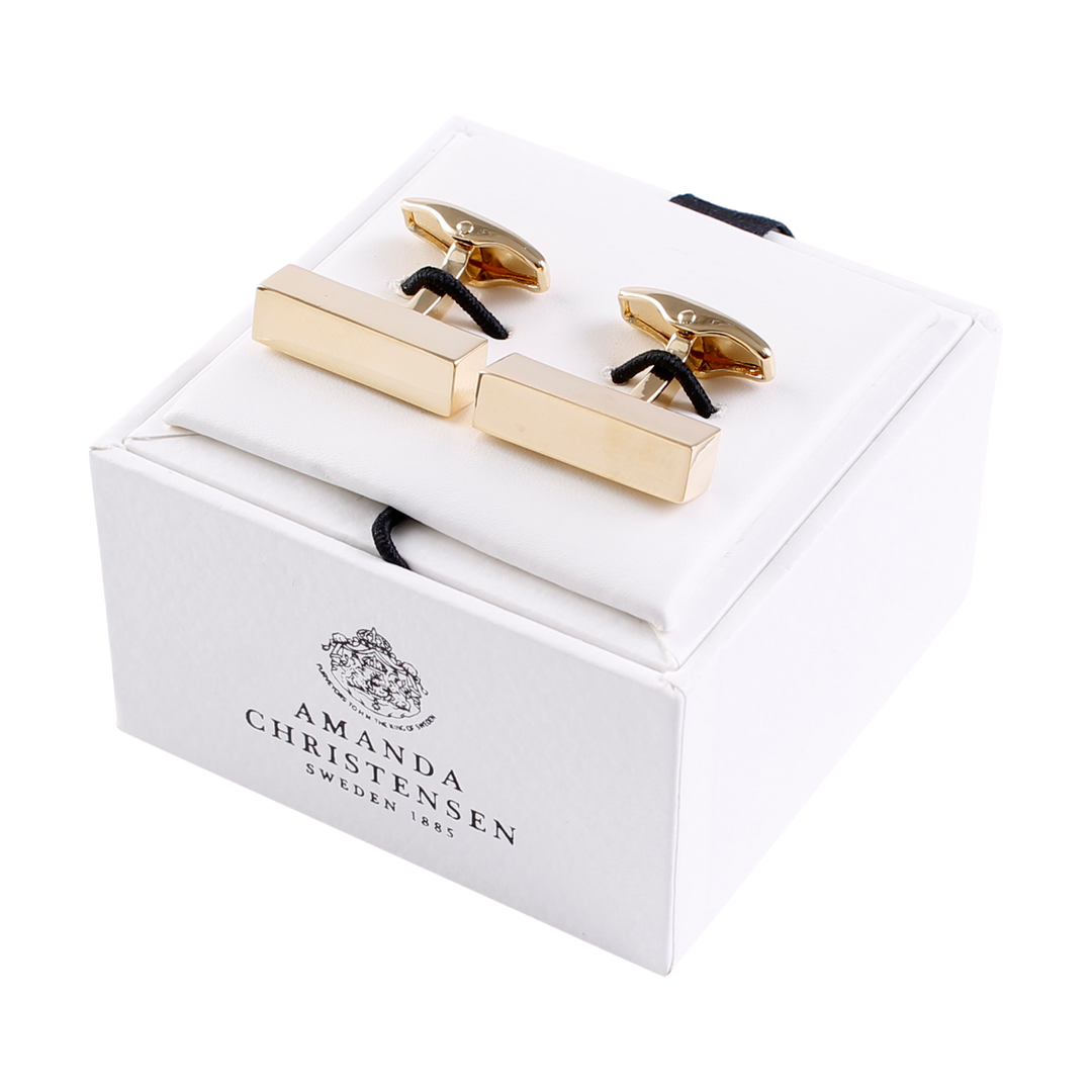 AMANDA CHRISTENSEN CUFFLINKS GOLD OBLONG - Dale