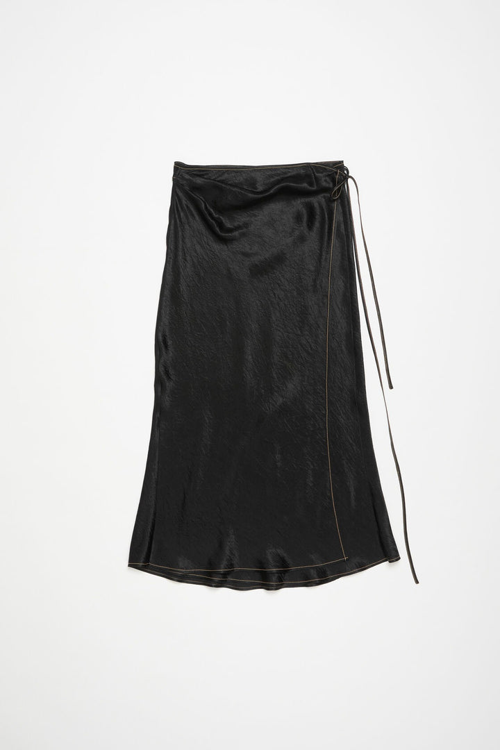 ACNE STUDIOS Fluid Satin Wrap Skirt - Dale