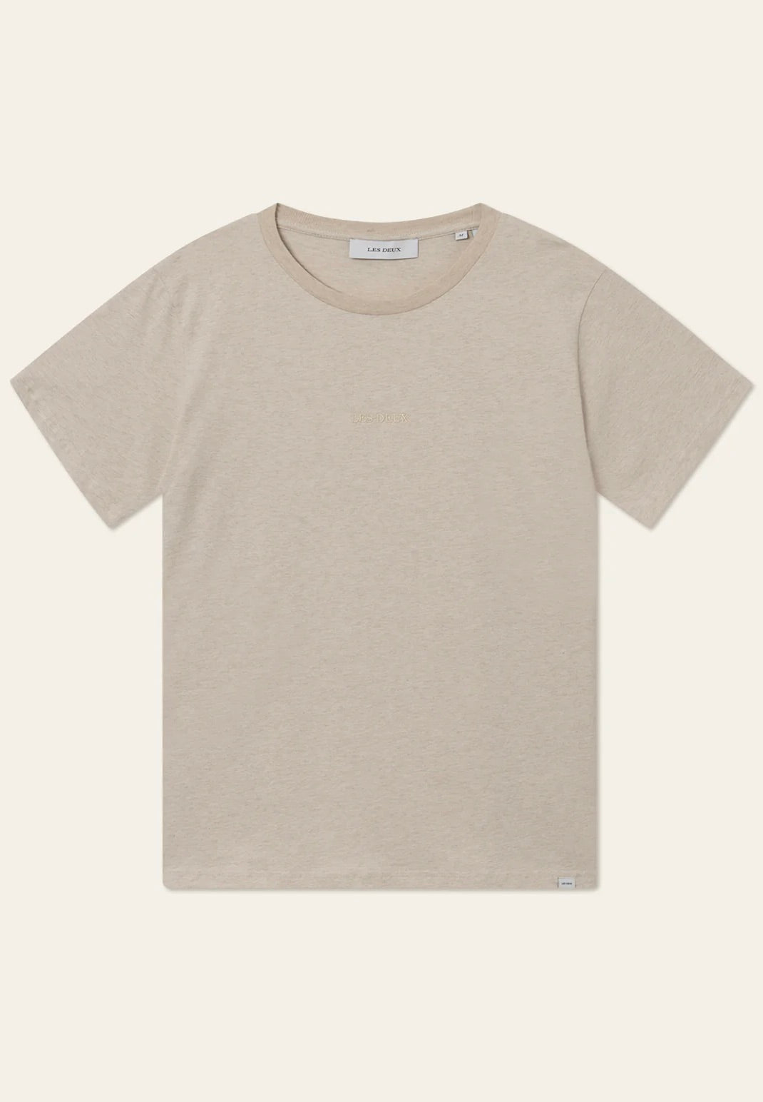 LES DEUX Dexter T-shirt Oatmeal Melange - Dale