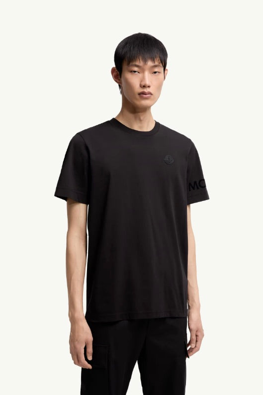 MONCLER Logo Cotton T-Shirt Black - Dale