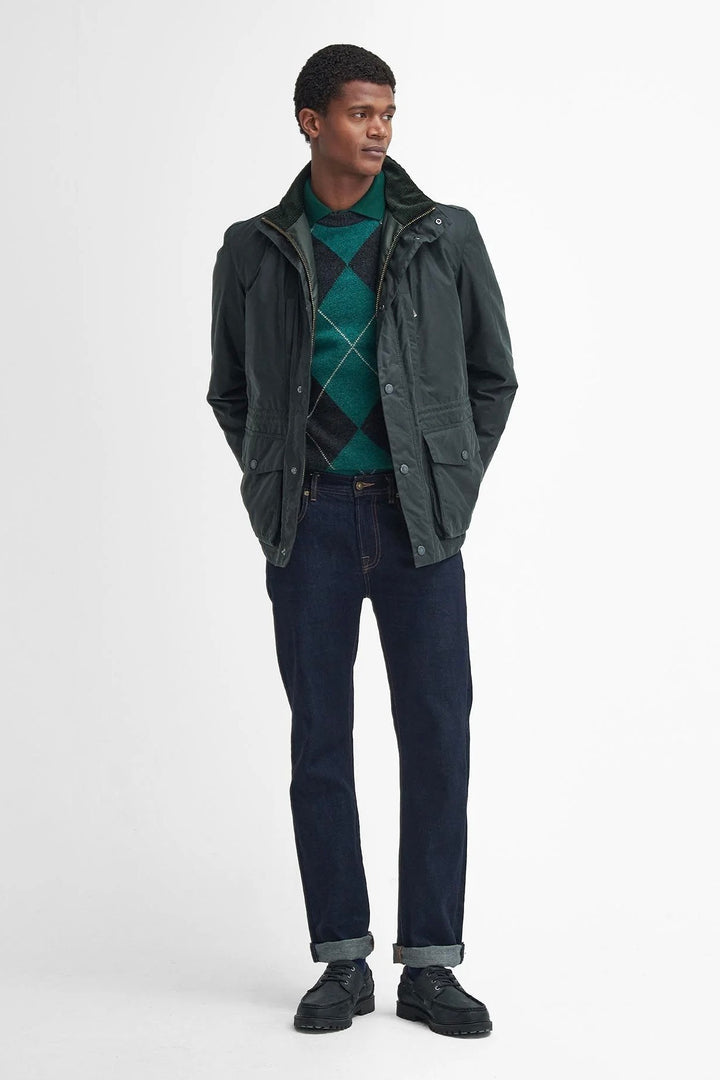BARBOUR Falstone Waxed Jacket Sage - Dale
