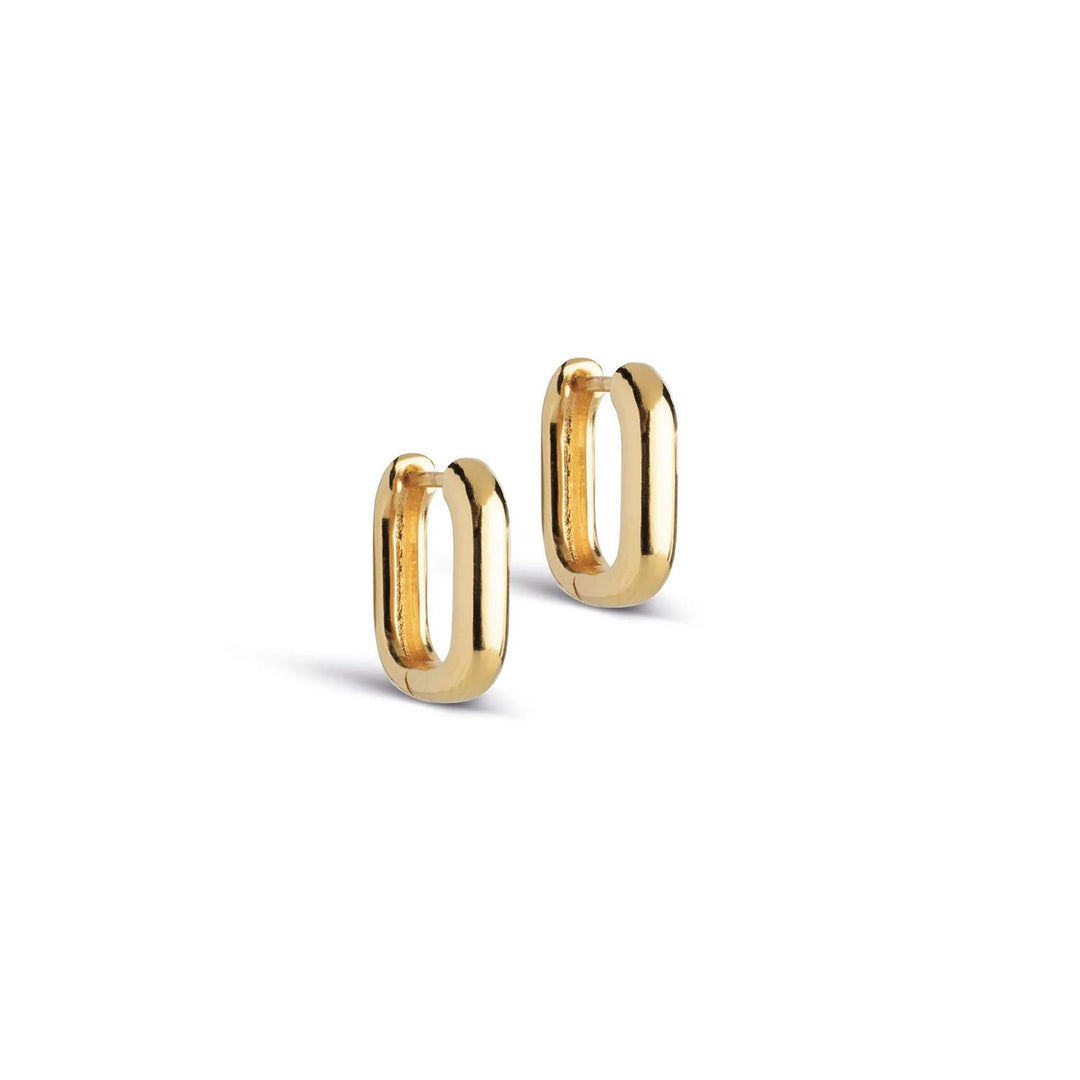 ENAMEL HOOPS, SQUARE gold 15 mm - Dale