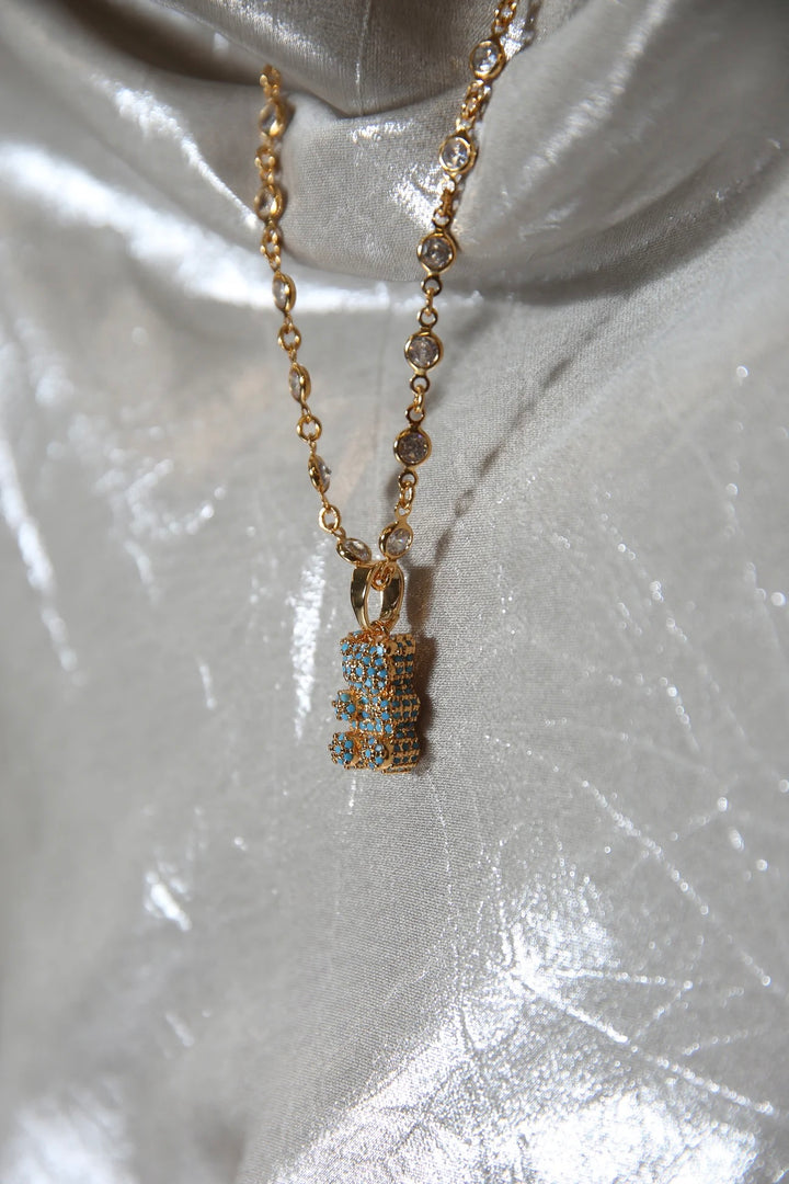 CRYSTAL HAZE Pave Nostalgia bear - Mykonos blue - Dale