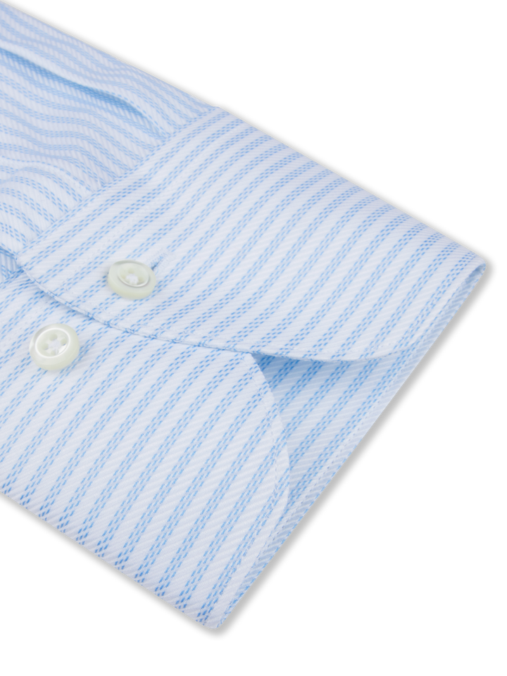STENSTRÖMS Fitted Body Light Blue Stripe - Dale