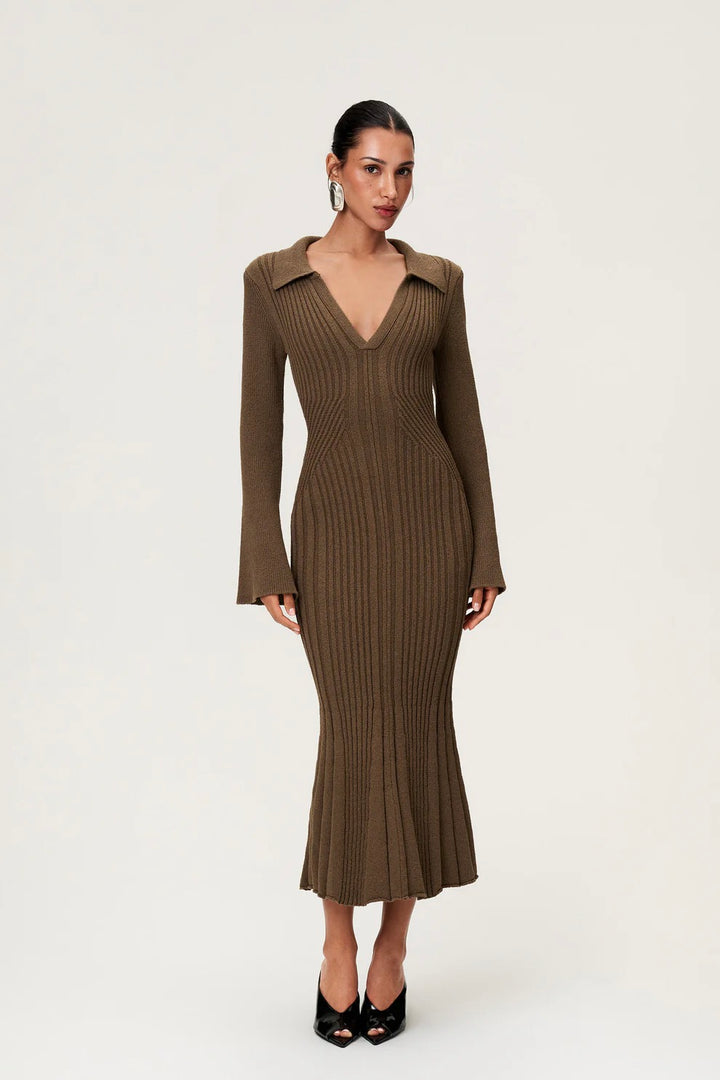 Sondrio Midi Dress Taupe