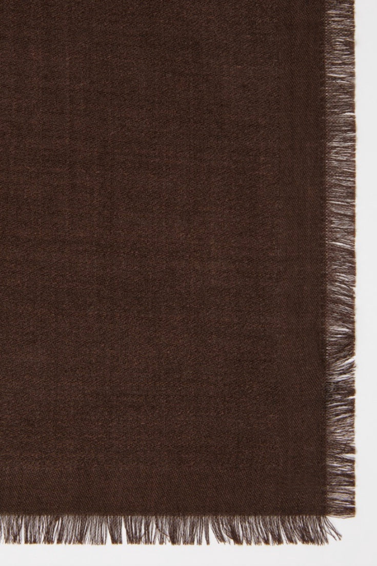 MAX MARA Curvone Jacquard-knit Wool and Silk Scarf Brown - Dale