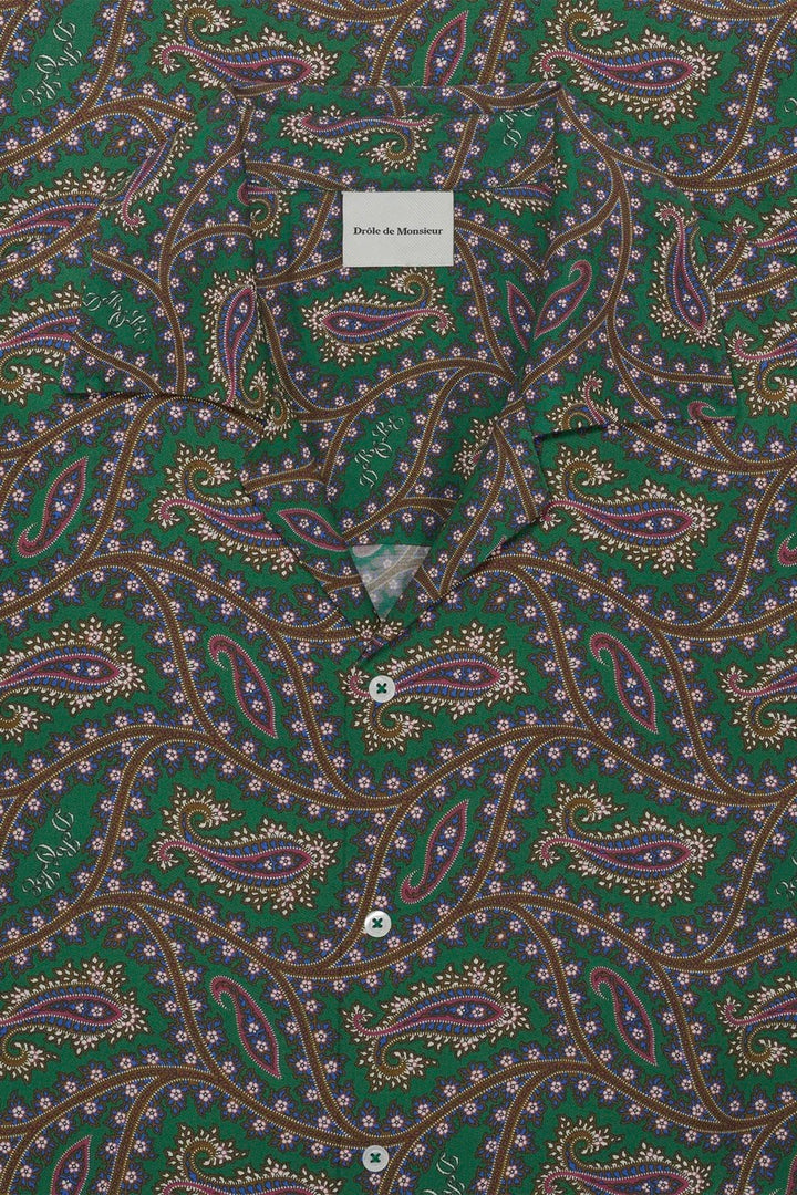 Drôle de Monsieur La Chemise Paisley Dark Green - Dale