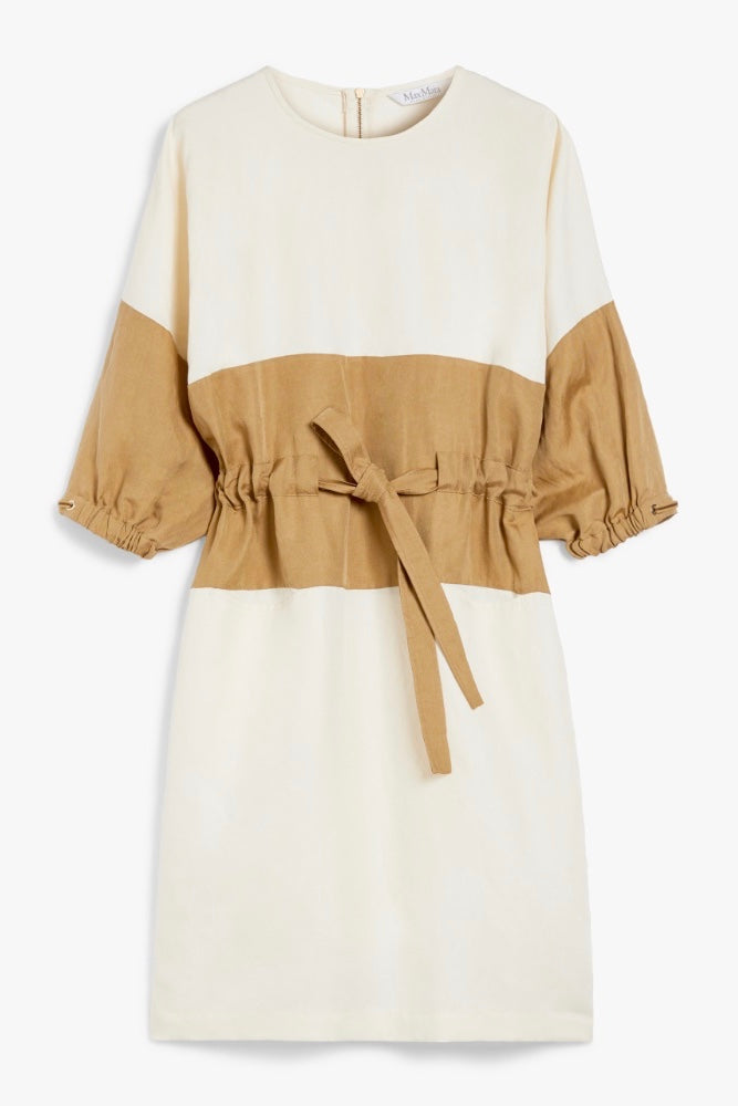 MAX MARA Vasto Silk and Linen Dress - Dale