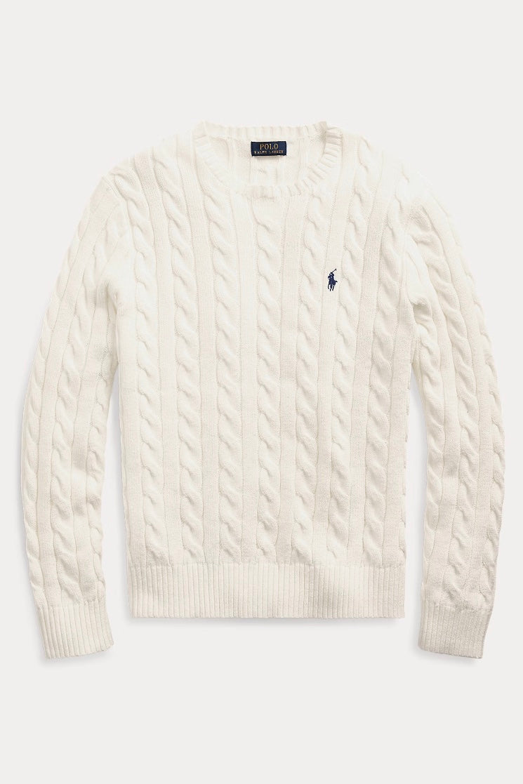 POLO RALPH LAUREN Cable-Knit Cotton Jumper Andover Cream - Dale