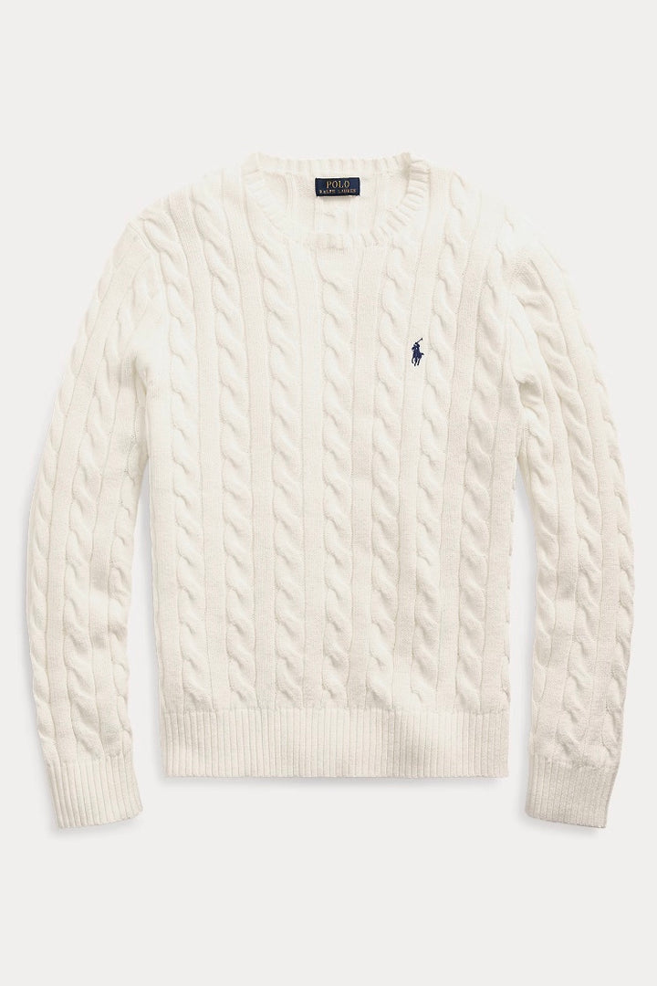POLO RALPH LAUREN Cable-Knit Cotton Jumper Andover Cream - Dale