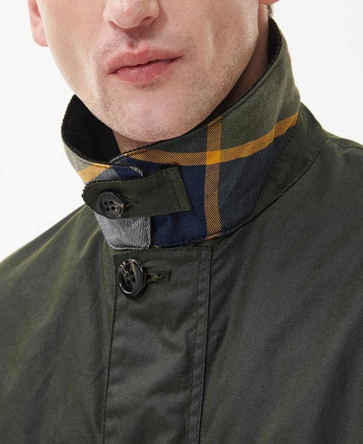 BARBOUR Mac Waxed Coat Olive - Dale