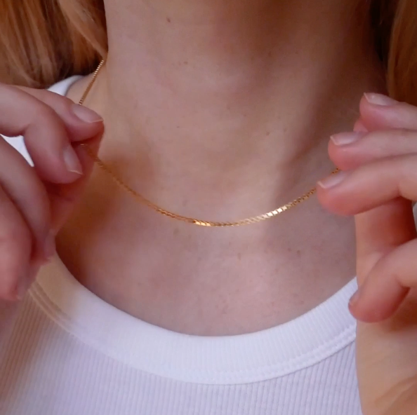 ENAMEL Box Chain Necklace Gold - Dale