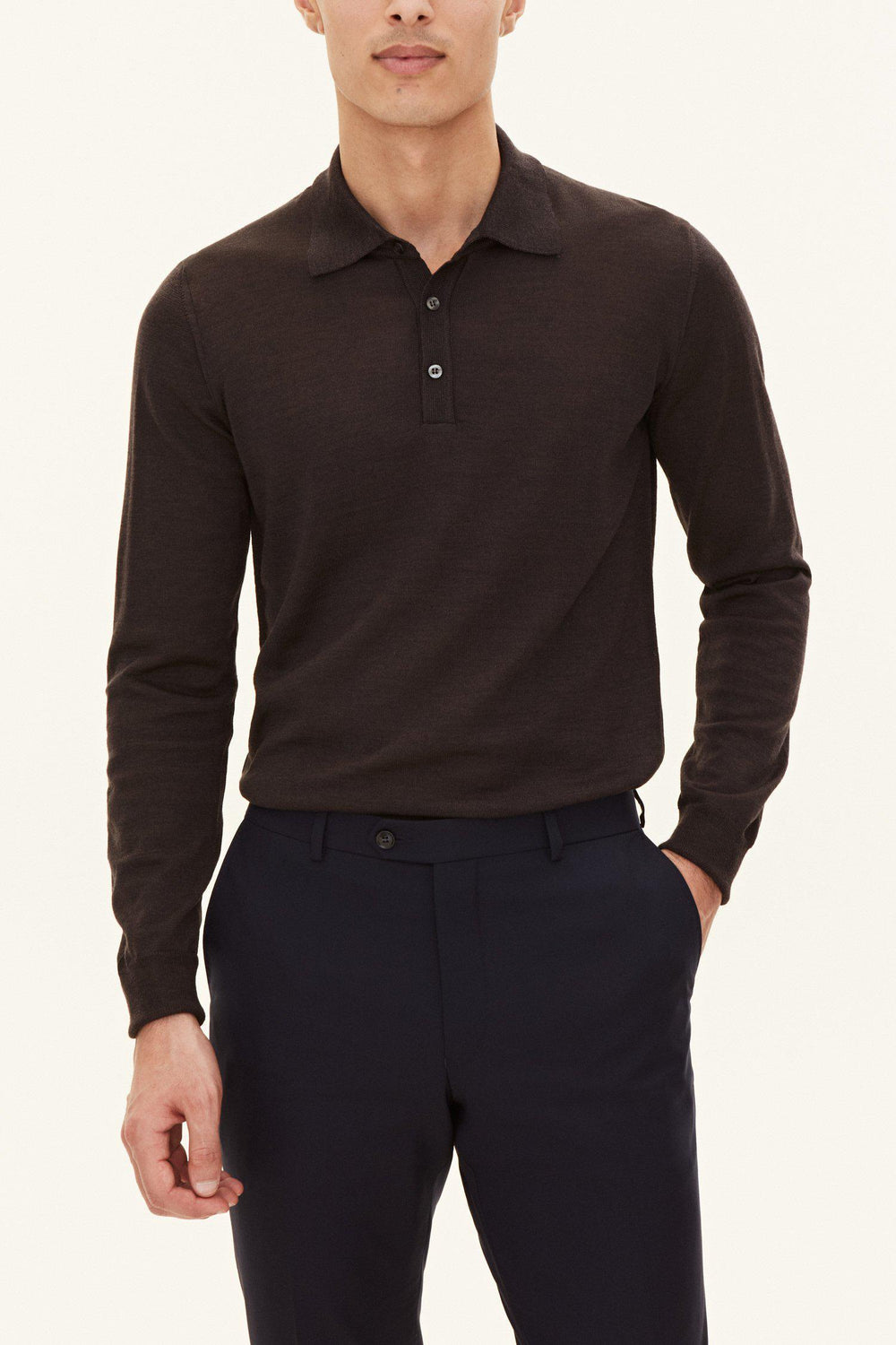 OSCAR JACOBSON Melvin Poloshirt Brown Flannel - Dale